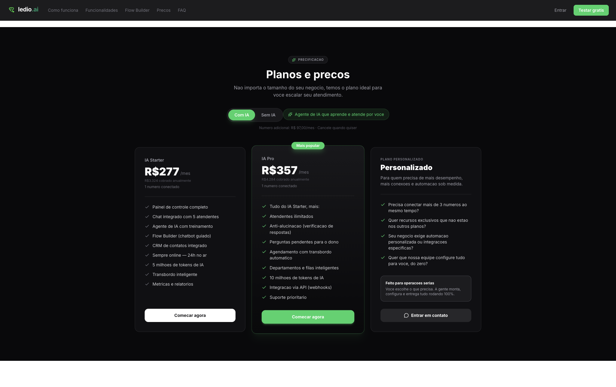 Plans - the pricing tiers.