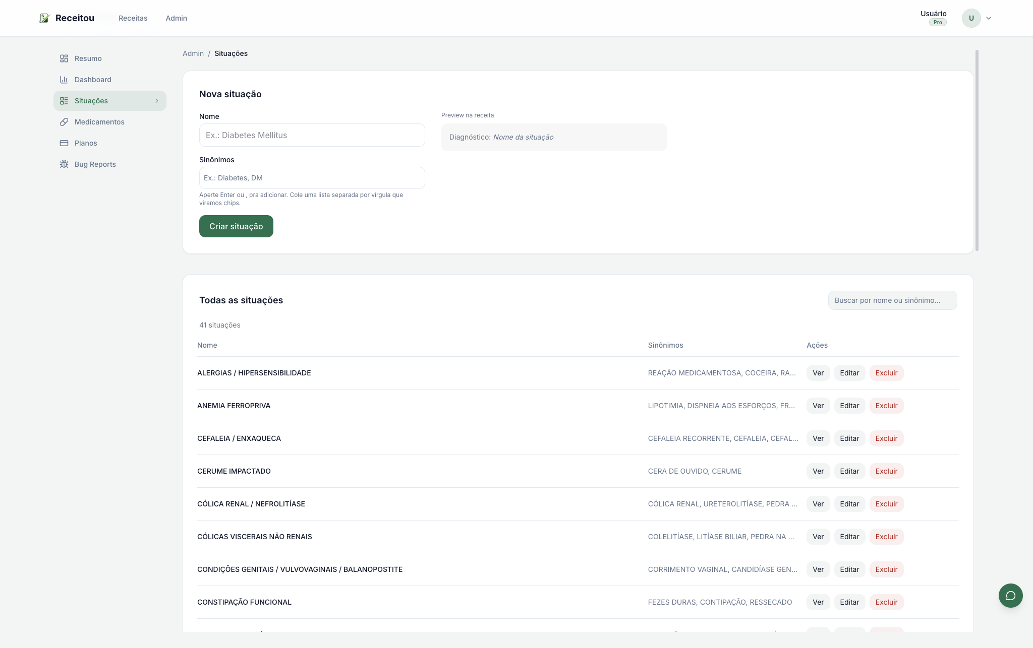 ⌘K - the doctor's personal library of saved prescriptions, one keystroke from any screen.